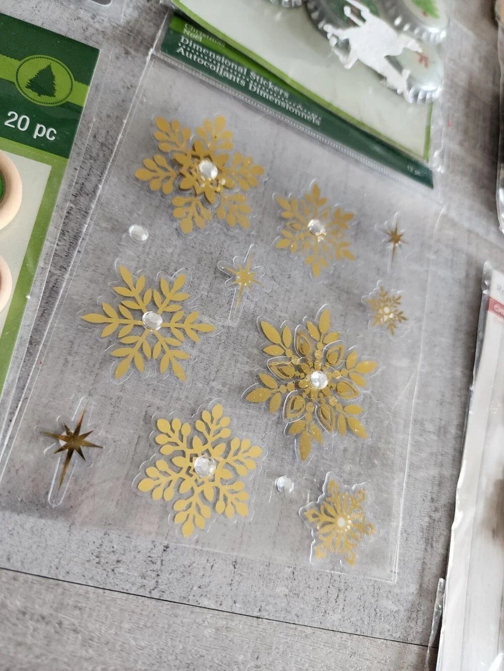 3D Stickers Large LOT - Recollections - Christmas Wreaths Wood Calendar NEW #32
